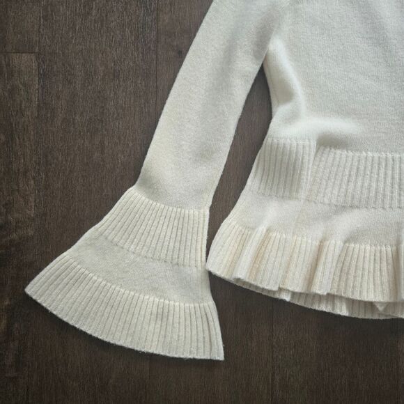 Charles Nolan Peplum Wool Cardigan Sweater size M 8 - Picture 11 of 13